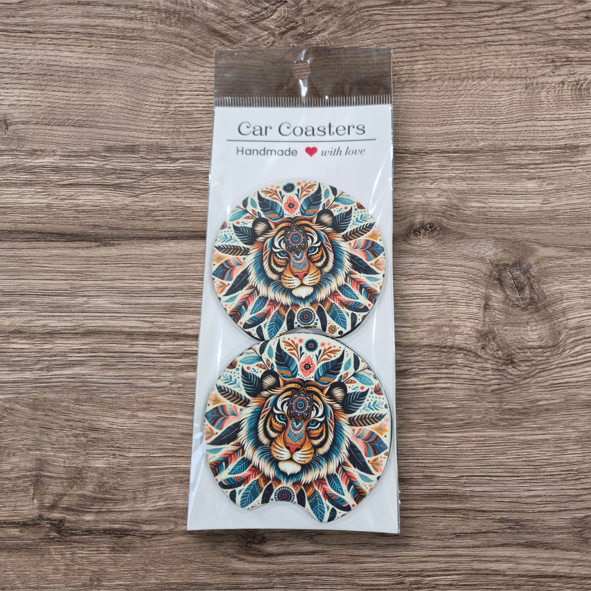 Neoprene car coasters with design