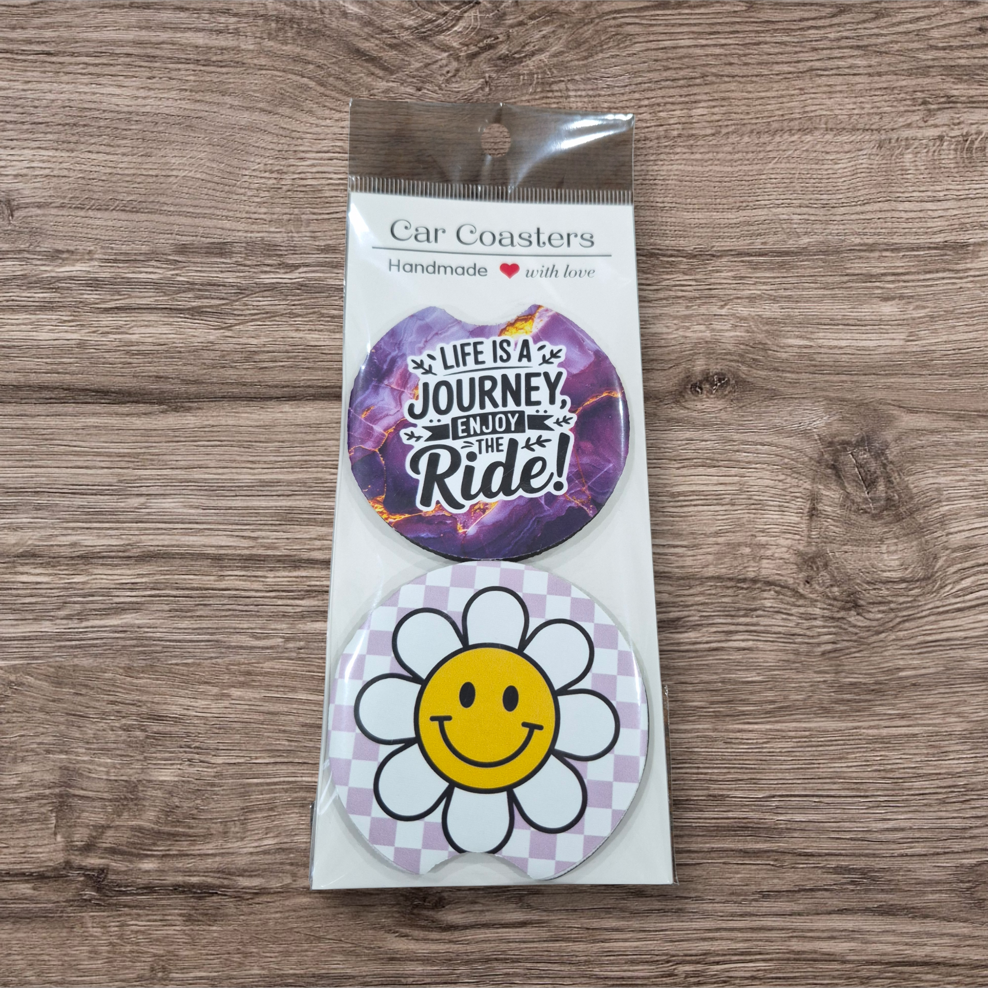 Neoprene coasters with desgin