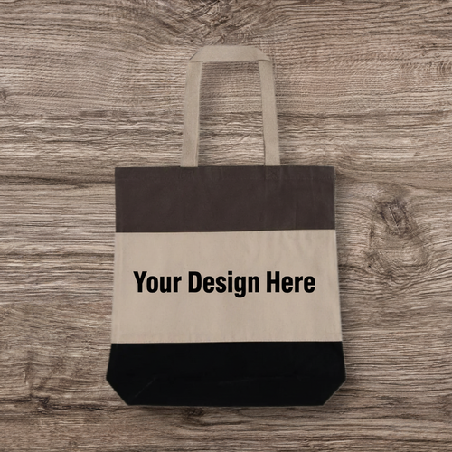 Brown Tri-Color Tote at Original Size