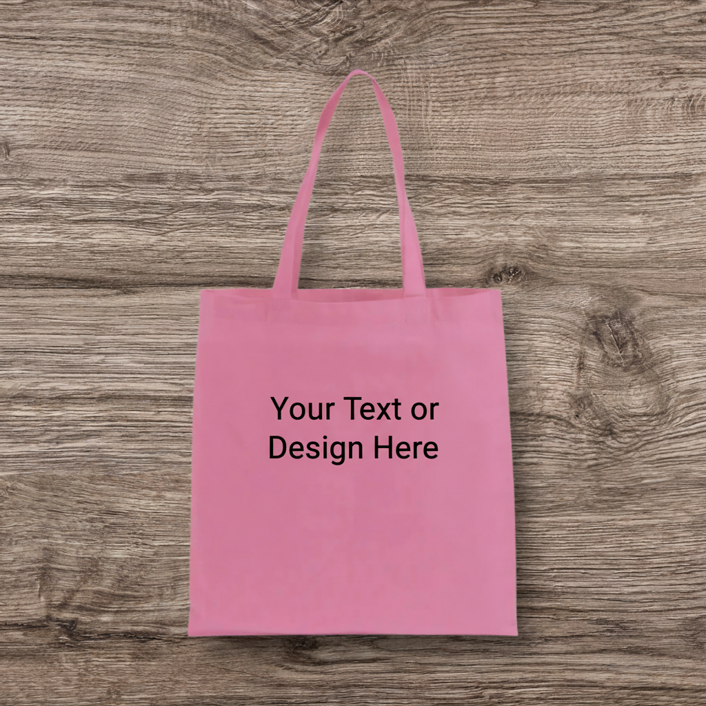 Light Pink Tote with Text