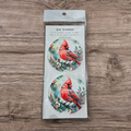 Robin ceramic car coasters, set of 2