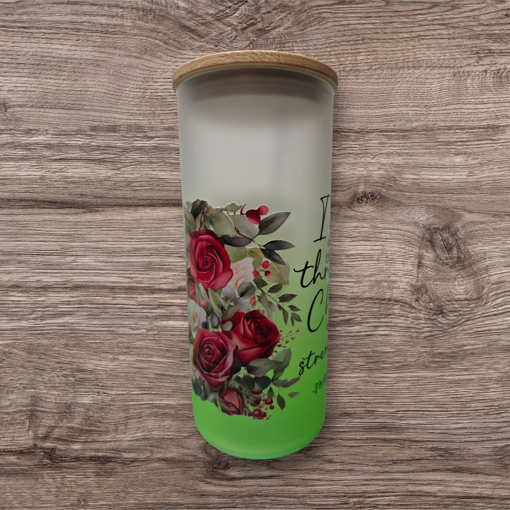 Frosted glass tumbler