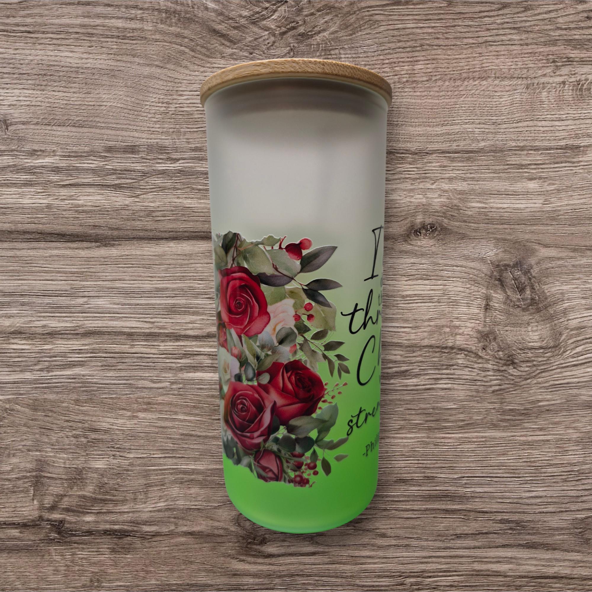 Frosted glass tumbler