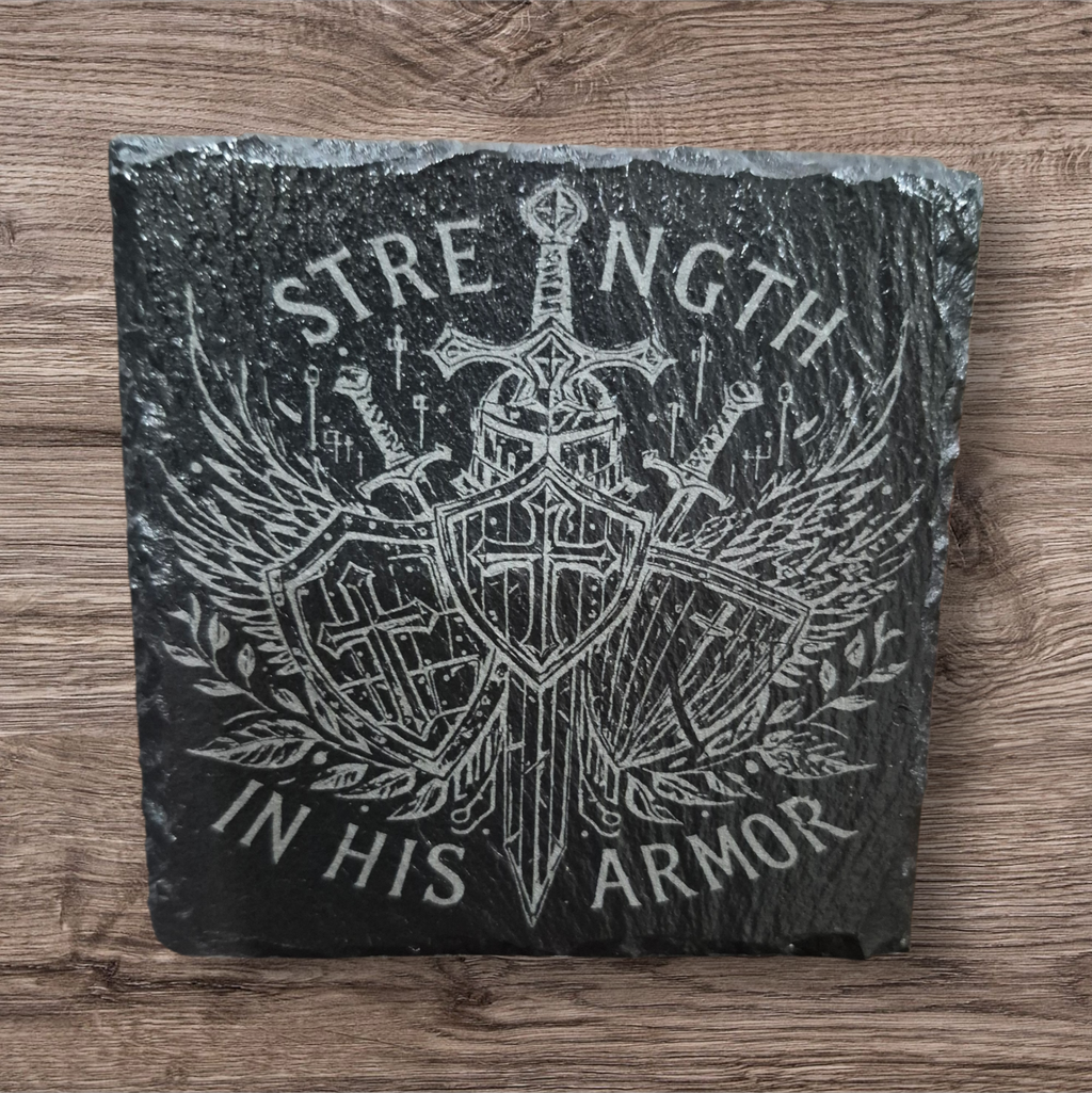 Slate Coaster with Laser Engraved Desgin