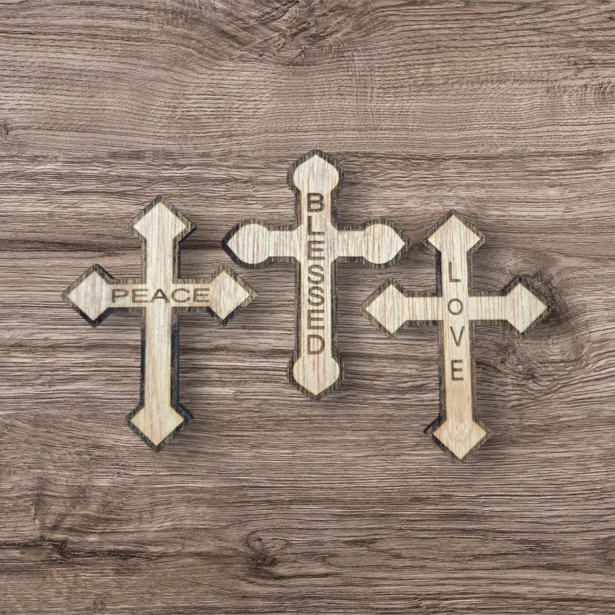 Laser cut/engraved wood magnets