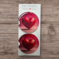 Themed ceramic car coasters, aith Absorbent