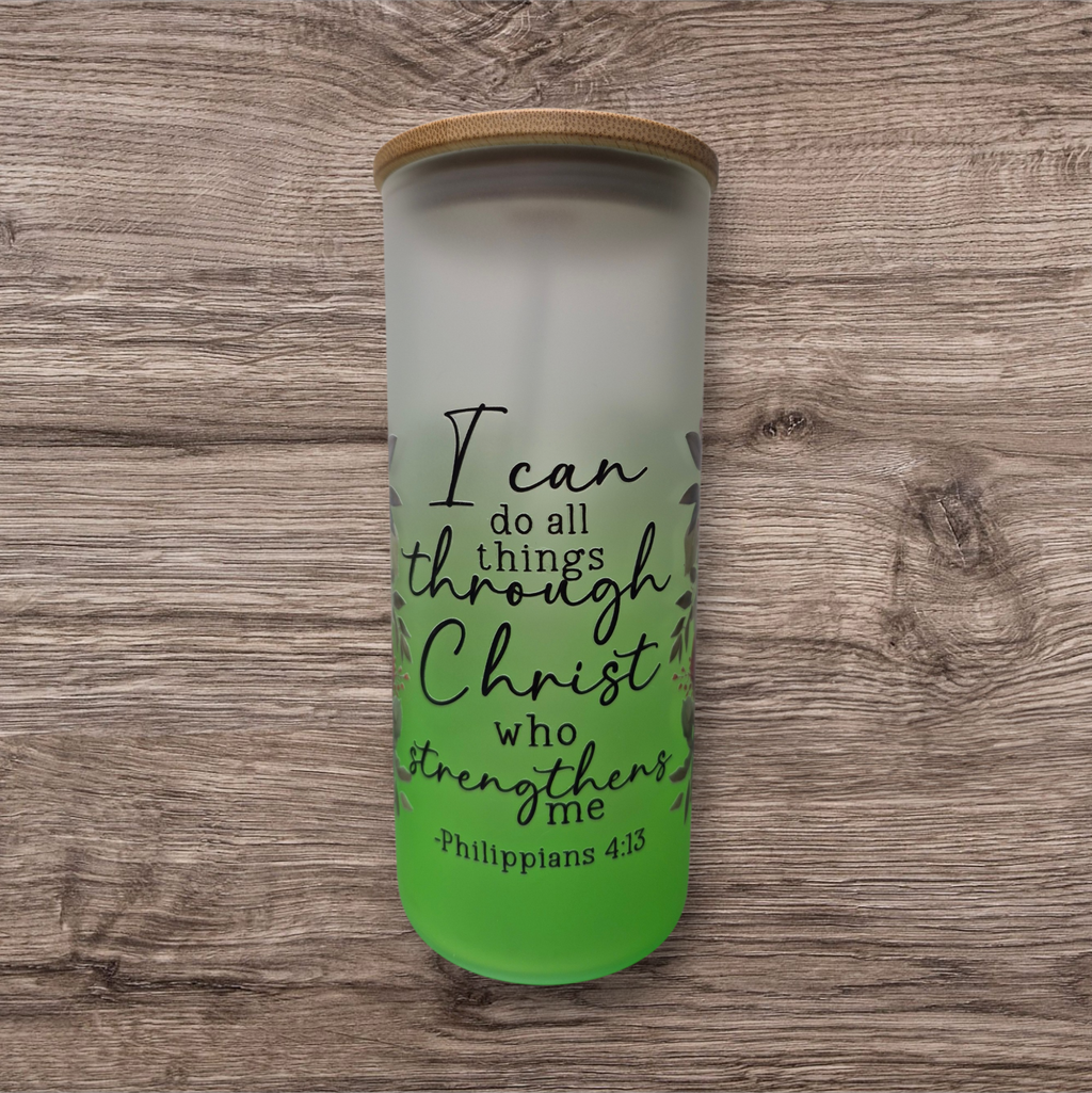 Frosted glass tumbler