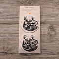 Deer/Flag ceramic car coasters