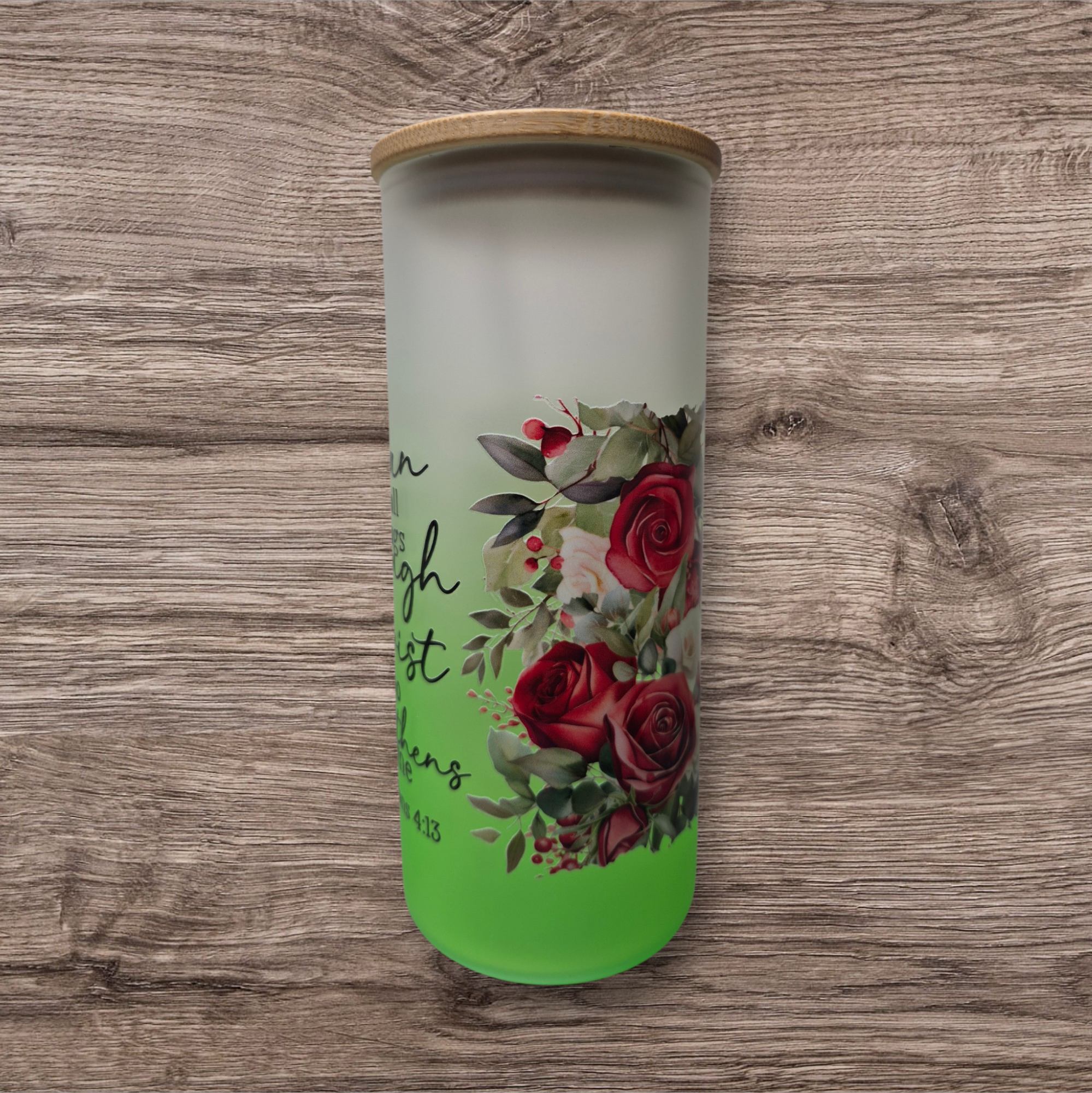 Frosted glass tumbler
