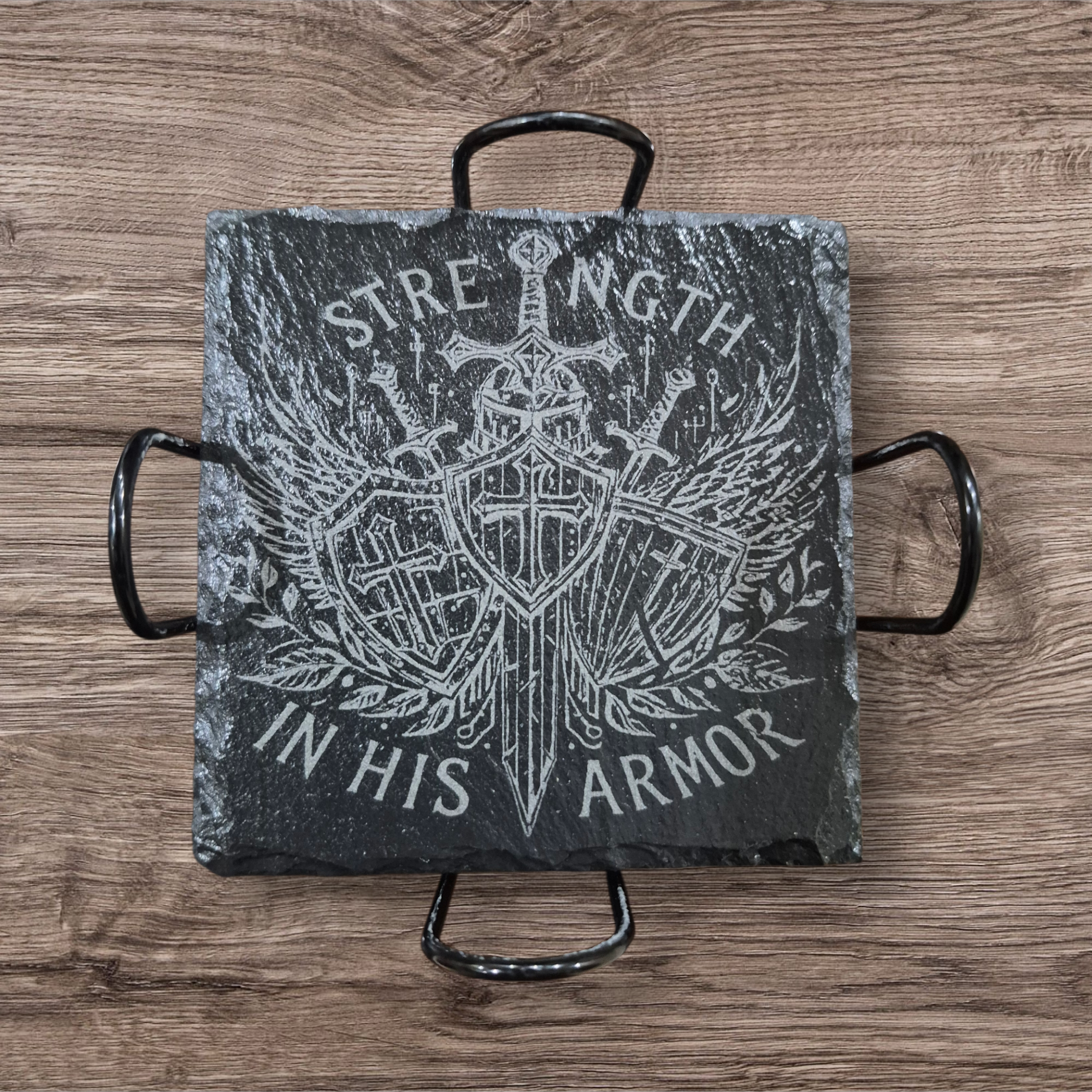 Slate Coaster with Laser Engraved Desgin