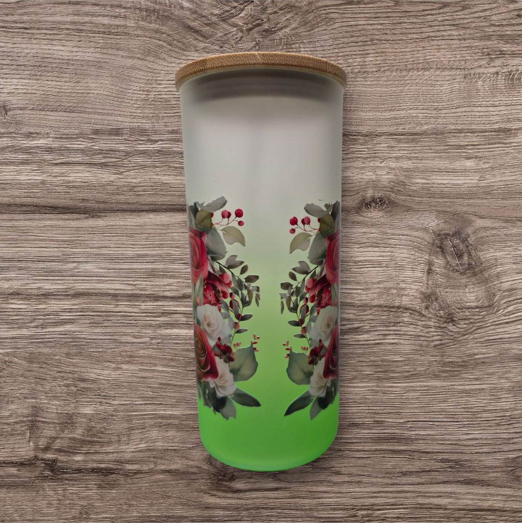 Frosted glass tumbler